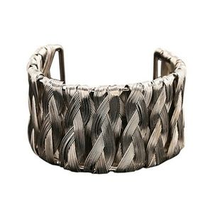 Silver Weave Cuff Bangle